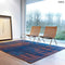 Szőnyeg – patinás minta, kék-rozsda | ECO RUG SUNSET BLUE