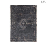 Teppich – persisches Muster, Vintage, Schwarz | ECO RUG MINERAL BLACK