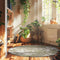 Szőnyeg – sakura minta, zöld | ECO RUG WET GARDEN