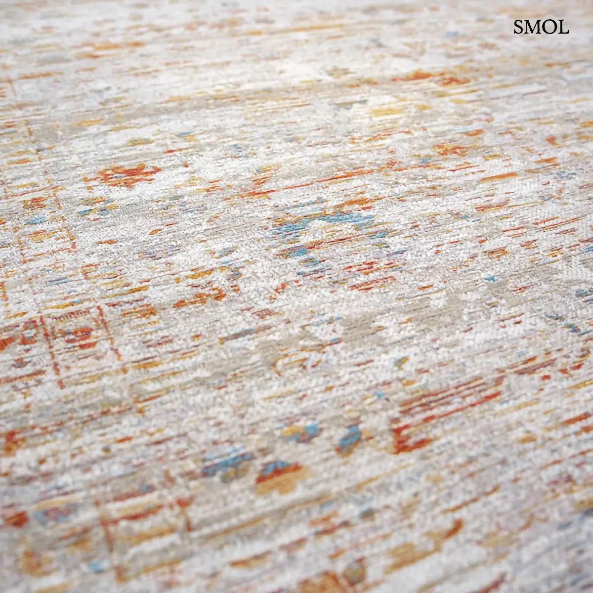 ECO RUG GALATA SUNSET vintage török mintás szőnyeg terrakotta-krém kombinációban, koptatott felülettel, újrahasznosított poliészter, minta nagyítva