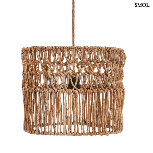 TAKUHANKI, természetes banánlevél függőlámpaernyő, ⌀30 cm - smol.hu - fehér háttérrel