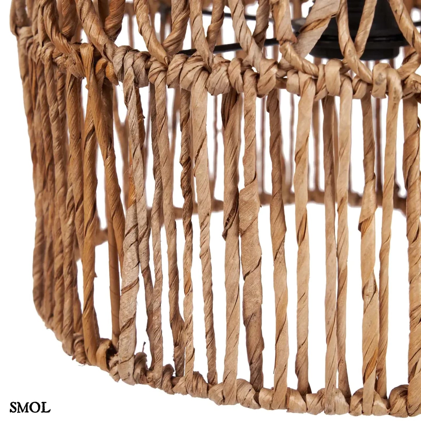 TAKUHANKI, természetes banánlevél függőlámpaernyő, ⌀30 cm - smol.hu - alulról nagyítva
