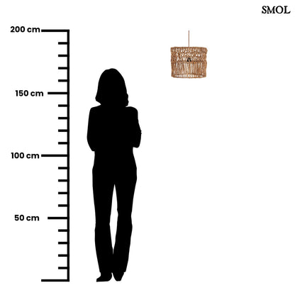 TAKUHANKI, természetes banánlevél függőlámpaernyő, ⌀30 cm - smol.hu - méretarányosan
