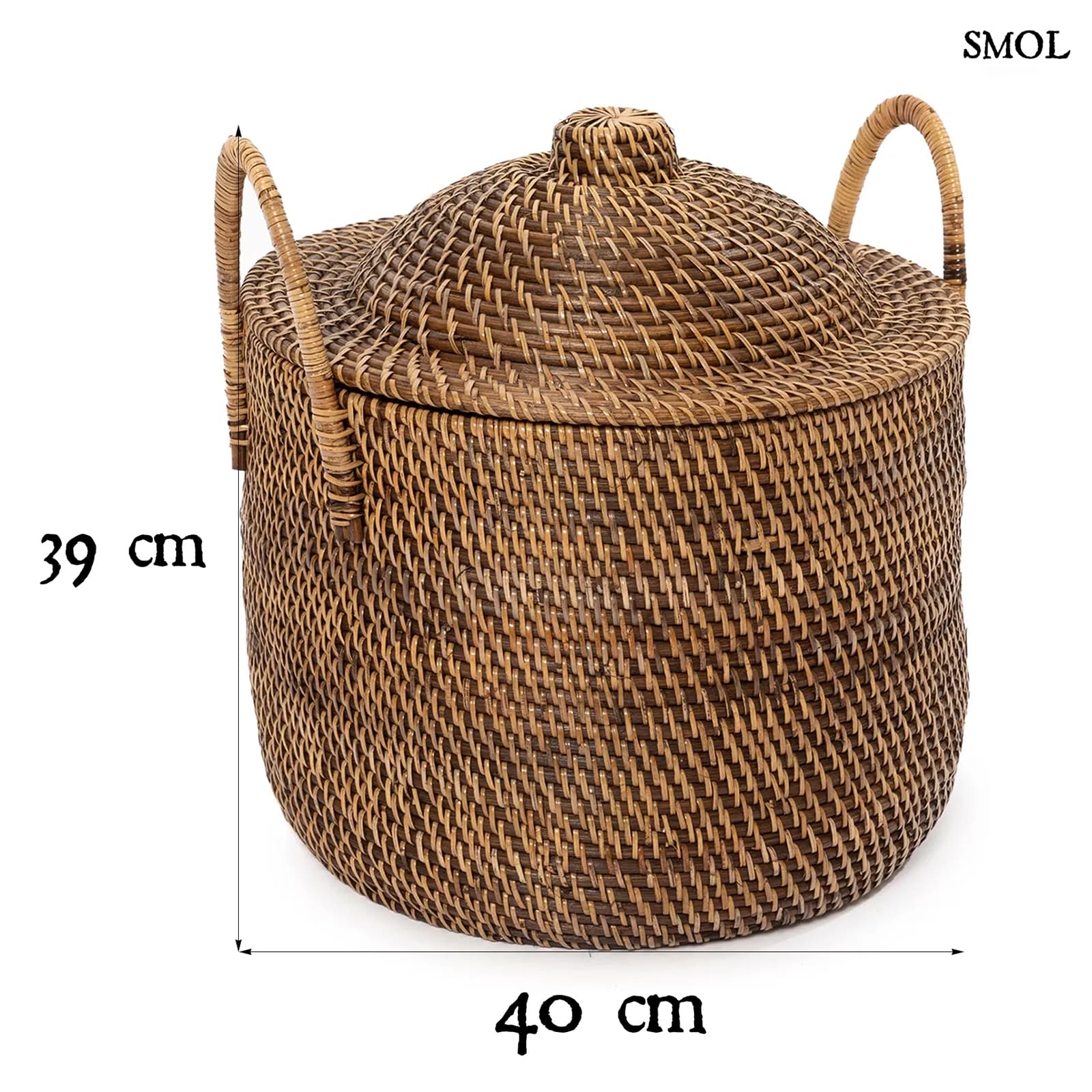 TANOTO, rattan kosár, ⌀ 40 cm - smol.hu