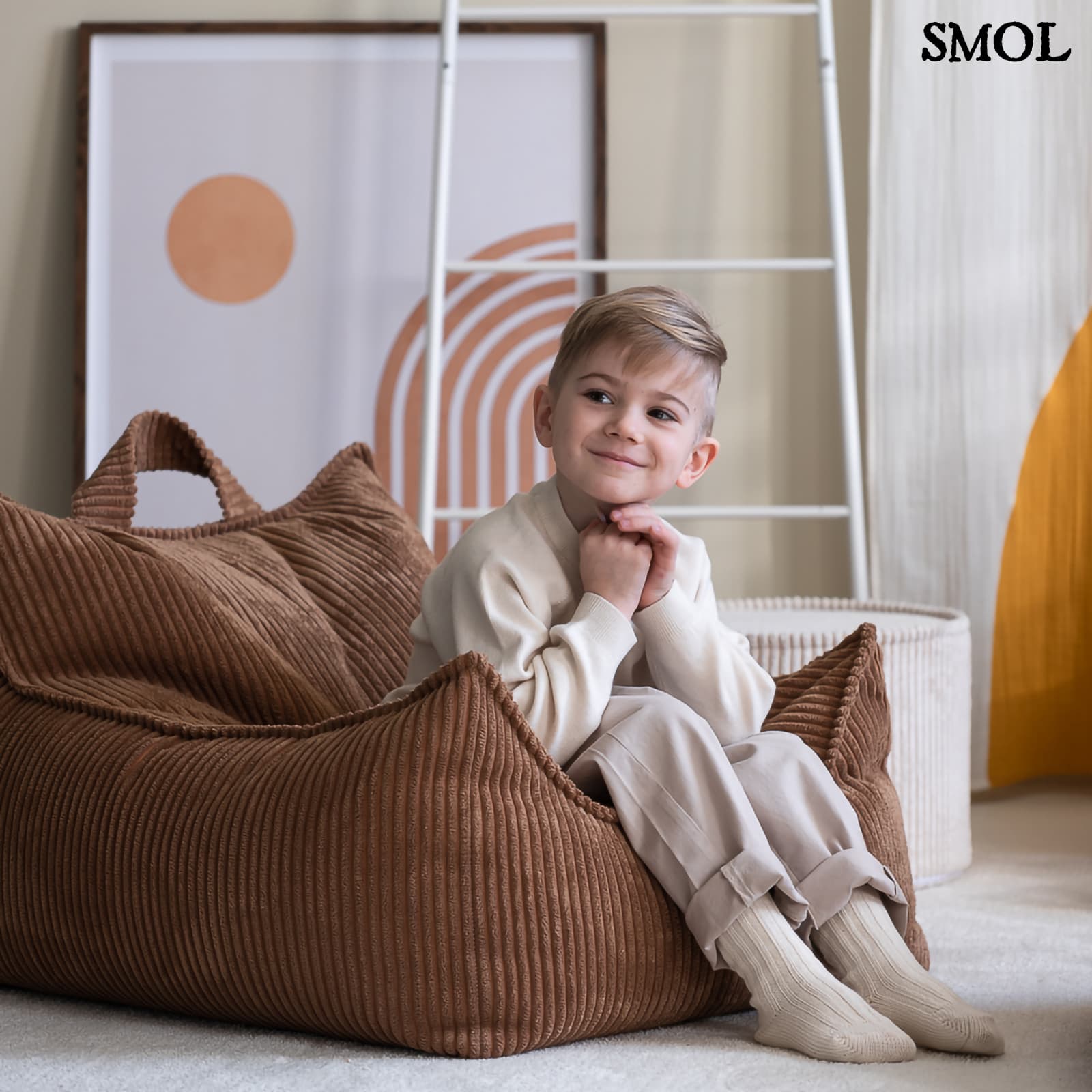 TOFFEE, gyerek babzsákfotel, 80x70x50 - smol.hu