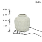 TRENDY, szürke, terrakotta váza, 14 cm - smol.hu - méretarányosan