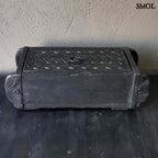 Tároló - fekete, fa ládika fedéllel, 28 cm | REPEKA - smol.hu - bezárt fedéllel