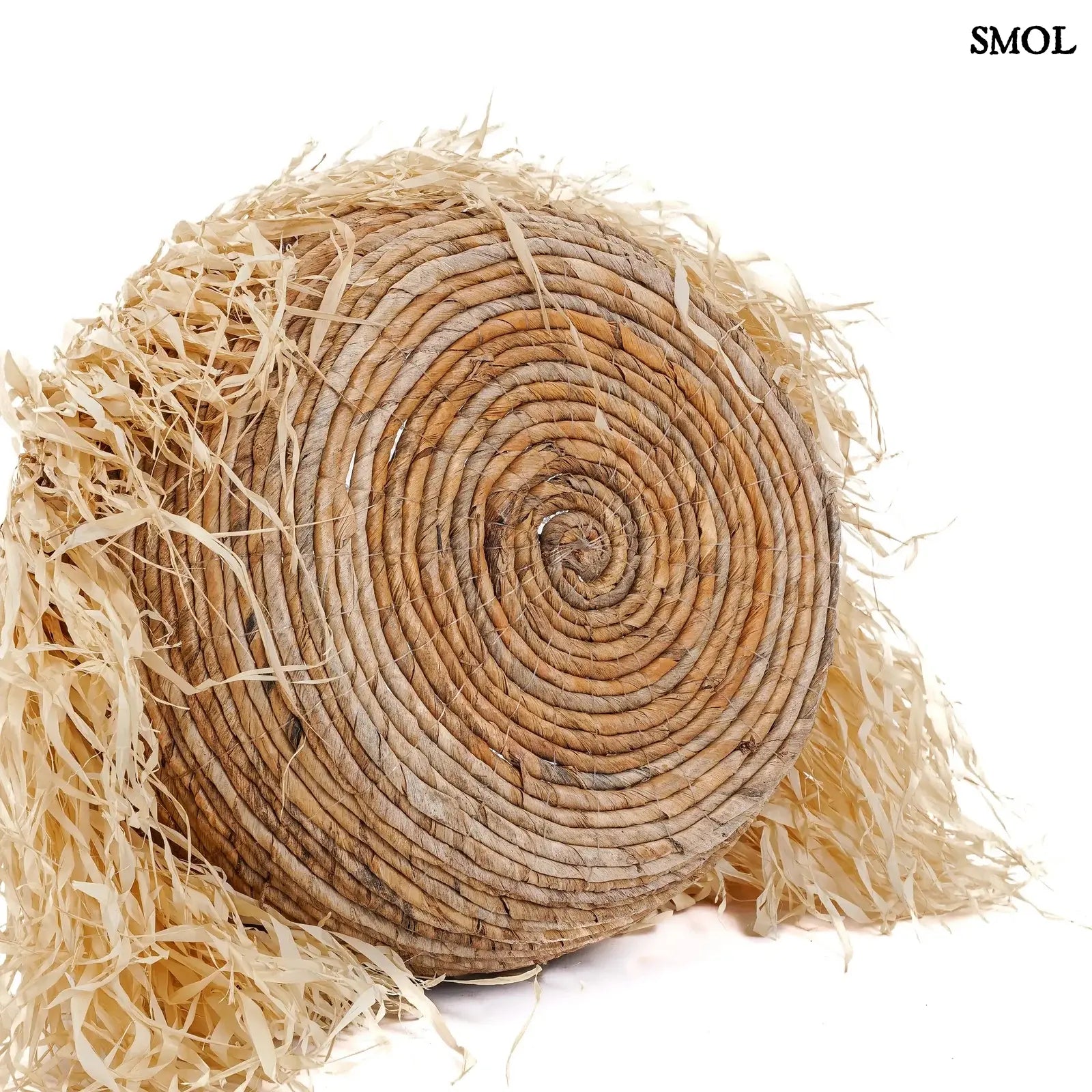 Tárolókosár Raffiával – L | RAFFIA BASKET | SMOL - alulról