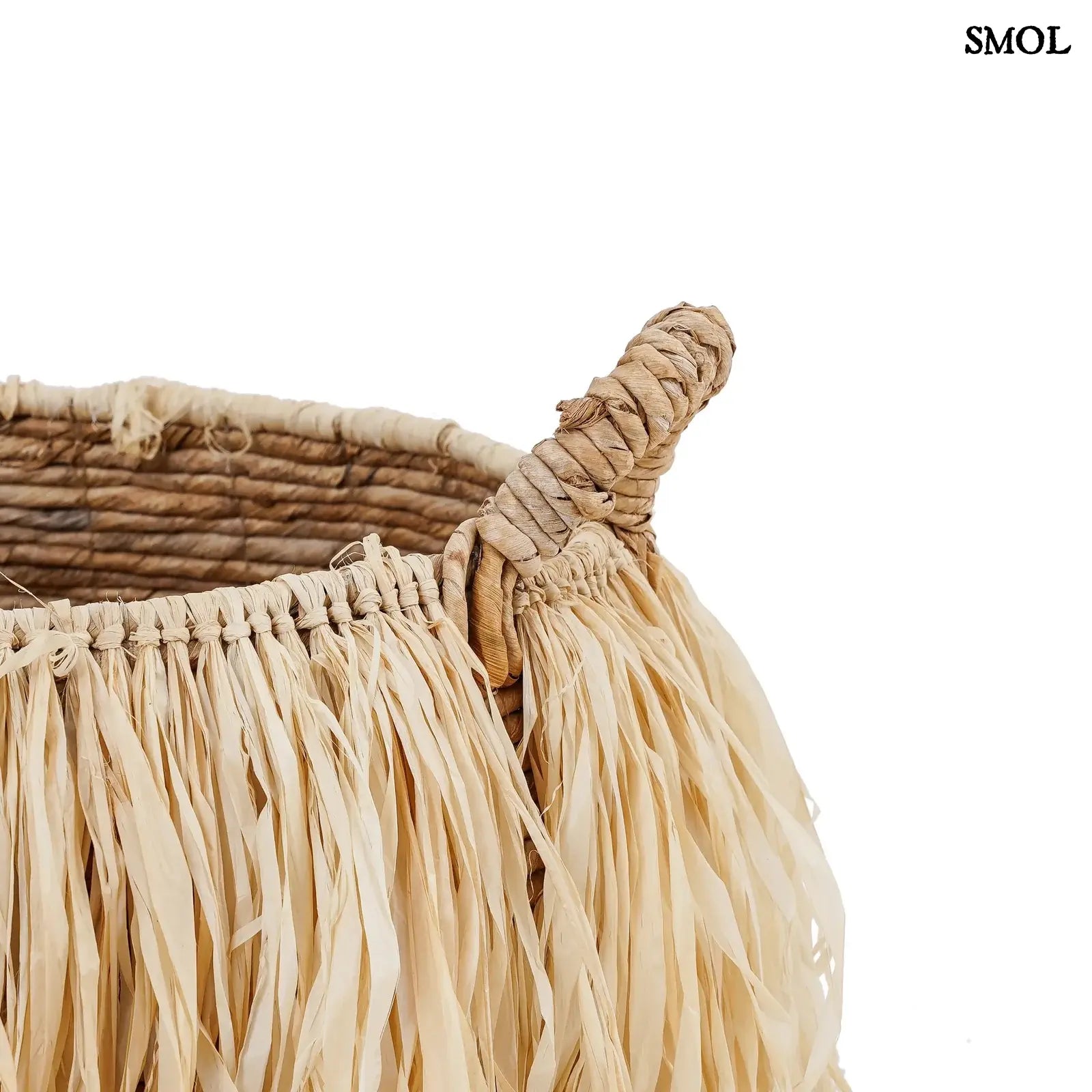 Tárolókosár Raffiával – L | RAFFIA BASKET | SMOL - fül