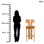 Teakfa Magasított Bárszék – Natúr | SAMA SAMA | SMOL - méretarányosan