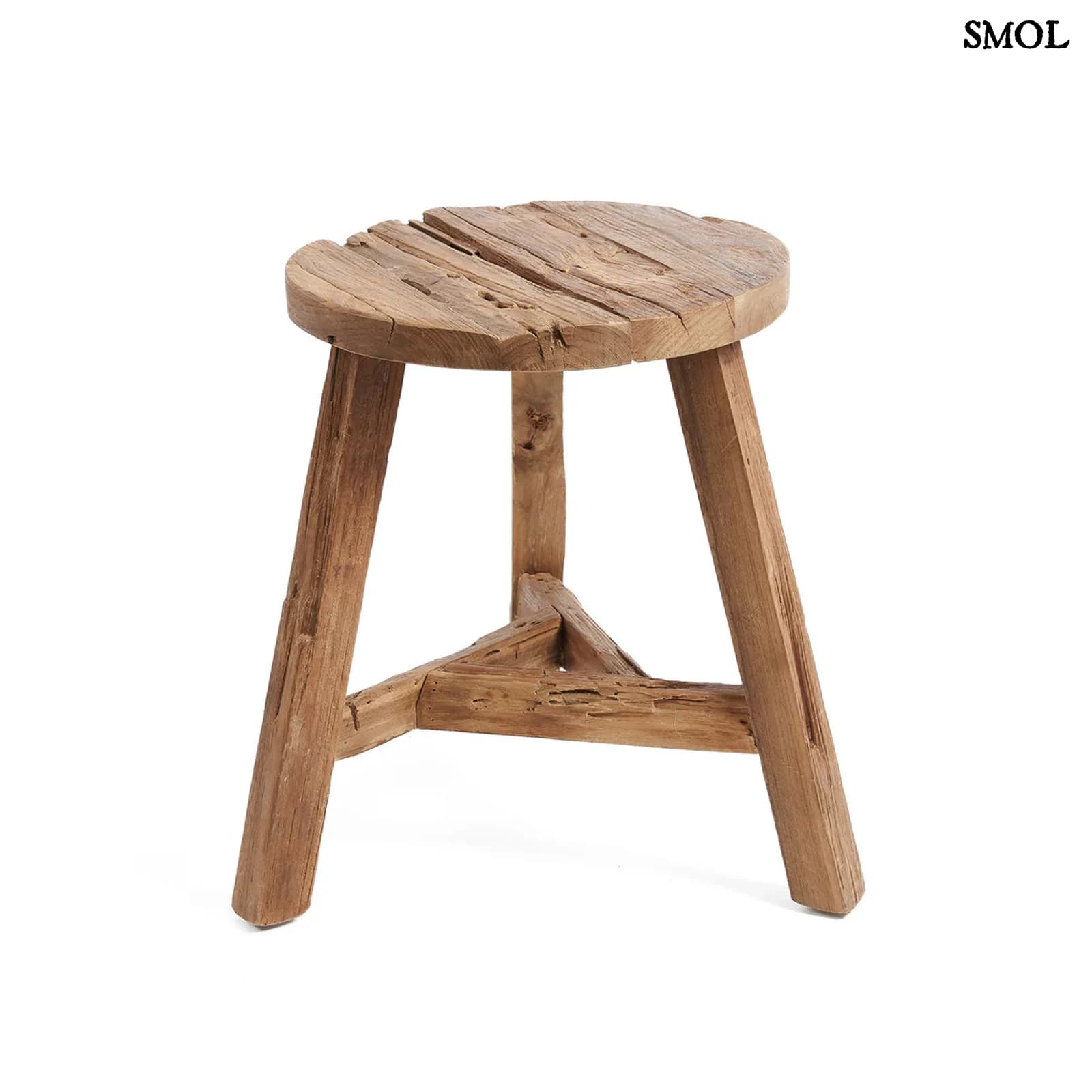 Teakfa Ülőke – Natúr, L | YATAI | SMOL - fehér háttérrel