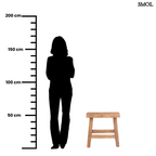 Teakfa ülőke Fab Rustic, natúr, rusztikus méretarányosan