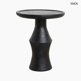 Teakholz-Beistelltisch – Schwarz, modern, 50 cm | NERO TWILIGHT