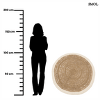 Tengerifű, Kerek Szőnyeg Pamut Szegéllyel, 100 cm | SEAGRASS | SMOL - méretarányosan