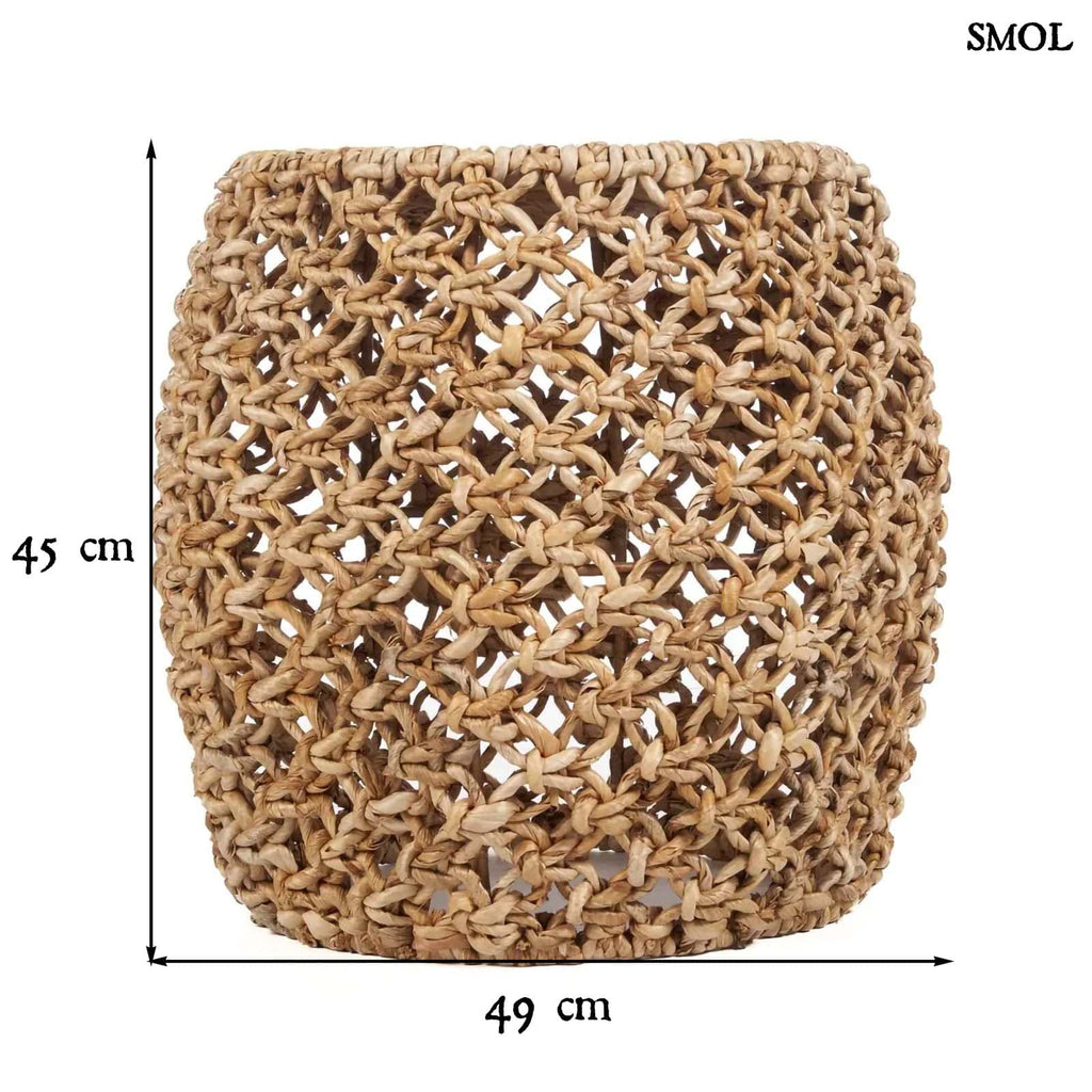 Természetes Banánlevél Kisasztal és Ülőke, 49 cm | DANNIH | SMOL - méretekkel