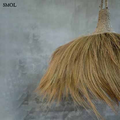 Természetes Függőlámpaernyő, ⌀100 cm | MAKIKI | SMOL - oldalról nagyítva