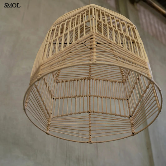 Természetes Rattan Függőlámpaernyő, 50 cm | BALA | SMOL - alulról