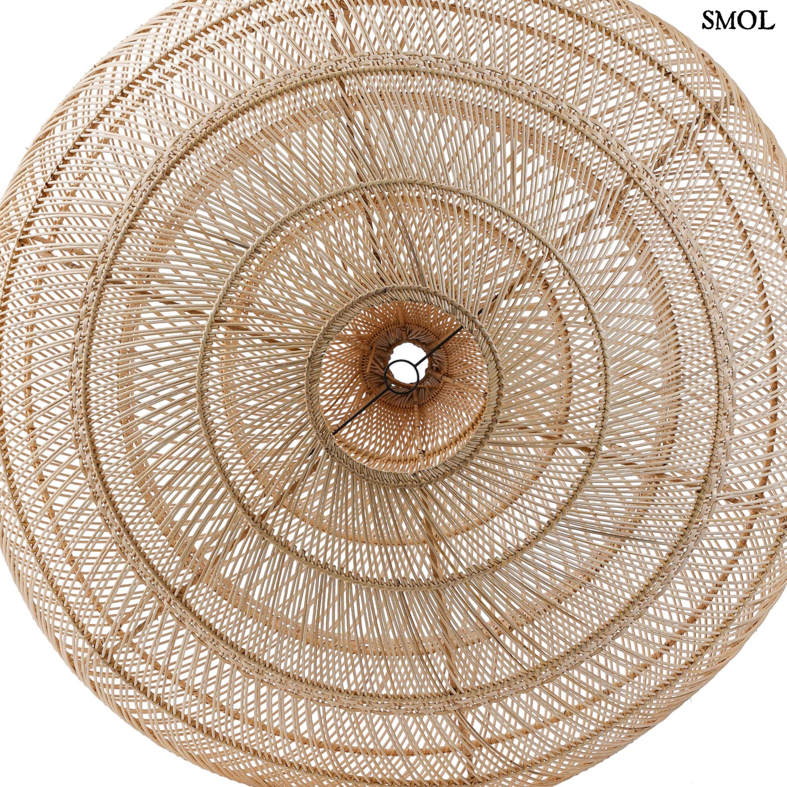 Természetes Rattan Függőlámpaernyő, 110 cm | DROP | SMOL - alulról