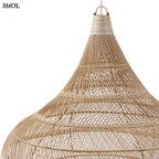 Természetes Rattan Függőlámpaernyő, 110 cm | DROP | SMOL - felső rész nagyítva