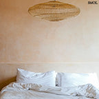 Természetes Rattan Függőlámpaernyő, ⌀110 cm | MACARON | SMOL - hálószobában