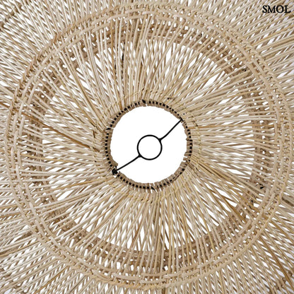 Természetes Rattan Függőlámpaernyő, ⌀110 cm | MACARON | SMOL - alulról nagyítva