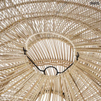 Természetes Rattan Függőlámpaernyő, ⌀110 cm | MACARON | SMOL - felülről nagyítva