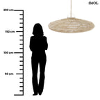 Természetes Rattan Függőlámpaernyő, ⌀110 cm | MACARON | SMOL - méretarányosan