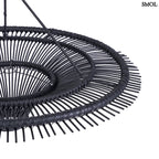 Természetes Rattan Függőlámpaernyő, ⌀110 cm, fekete | SKY | SMOL -  rattan nagyítva
