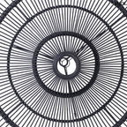 Természetes Rattan Függőlámpaernyő, ⌀110 cm, fekete | SKY | SMOL - alulról