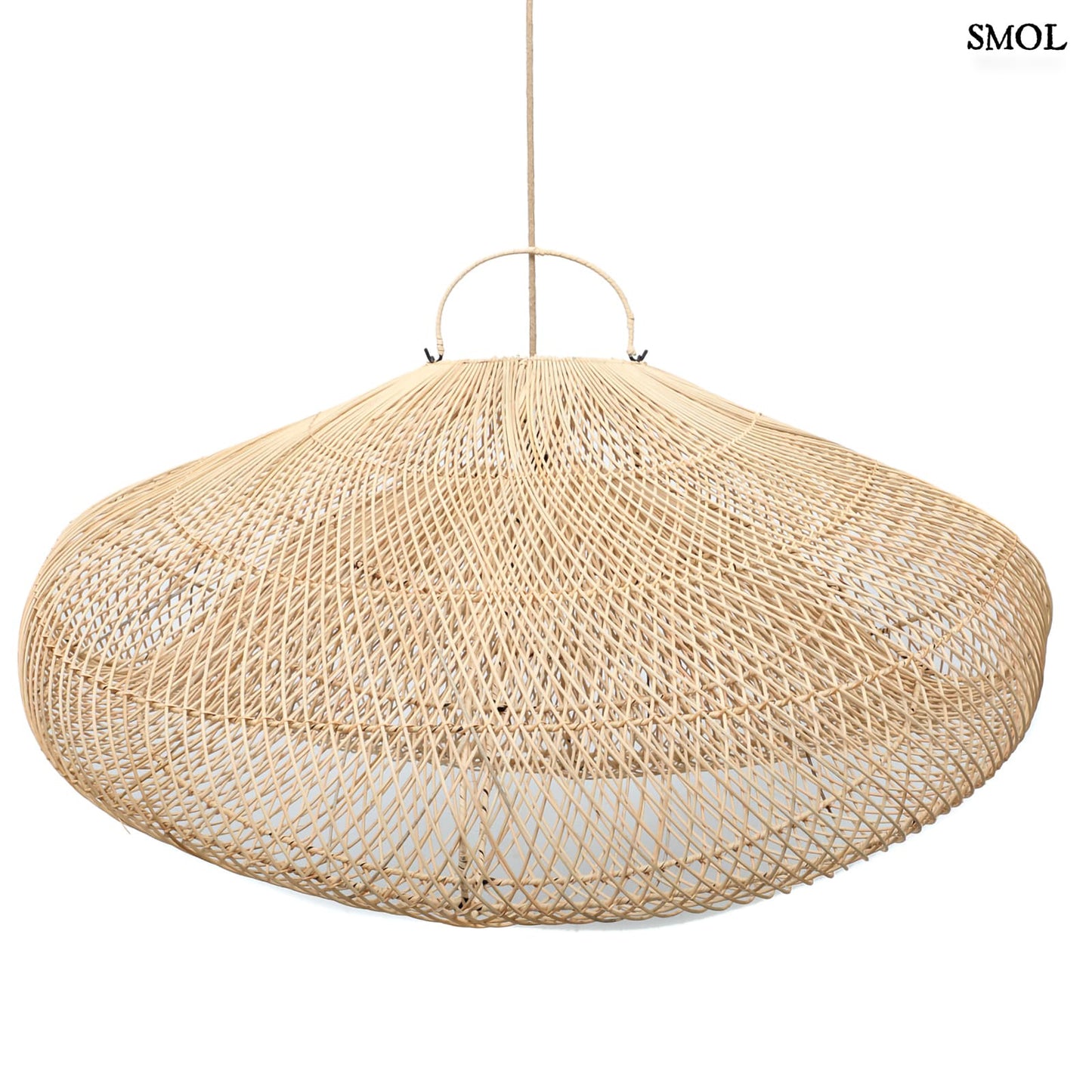 Természetes Rattan Függőlámpaernyő, 120 cm | CLOUD | SMOL - oldalról