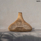 Természetes Rattan Függőlámpaernyő, ⌀120 cm | SHALA | SMOL - szürke háttérrel