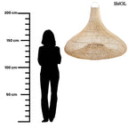 Természetes Rattan Függőlámpaernyő, ⌀120 cm | SHALA | SMOL - méretarányosan