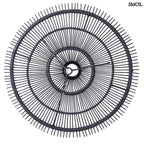 Természetes Rattan Függőlámpaernyő, ⌀150 cm, fekete | SKY | SMOL - felülről