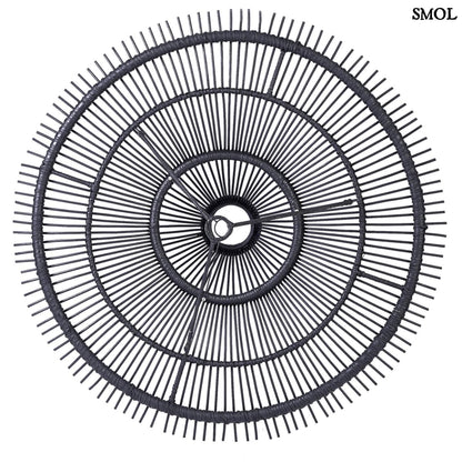 Természetes Rattan Függőlámpaernyő, ⌀150 cm, fekete | SKY | SMOL - felülről