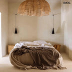 Természetes Rattan Függőlámpaernyő, 150 cm, natúr | WHIPPED | SMOL - hálószobában, ággyal