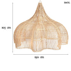 Természetes Rattan Függőlámpaernyő, 150 cm, natúr | WHIPPED | SMOL - méretekkel