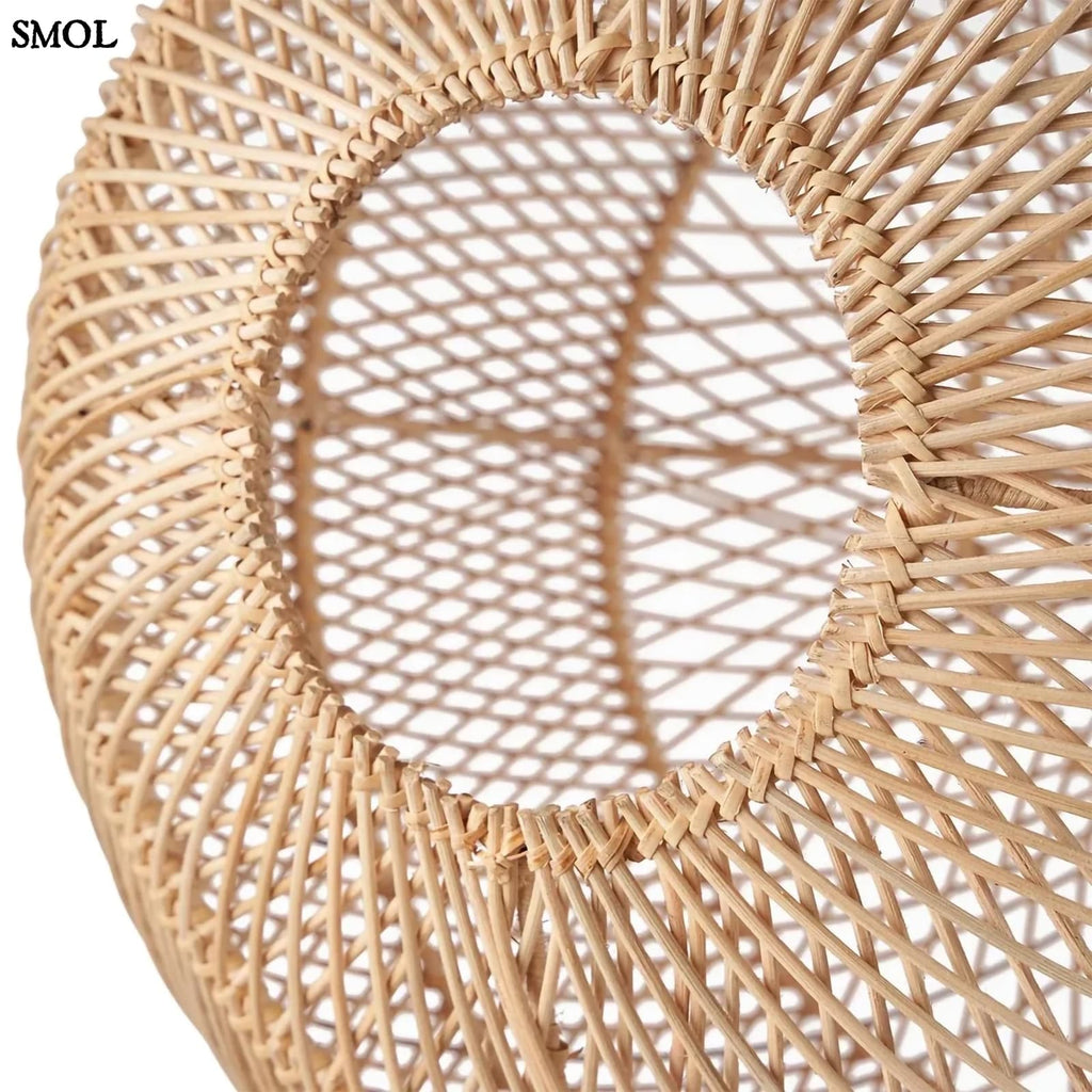 Természetes Rattan Függőlámpaernyő, ⌀30 cm | BUBBLE |SMOL - alulról, ferdén