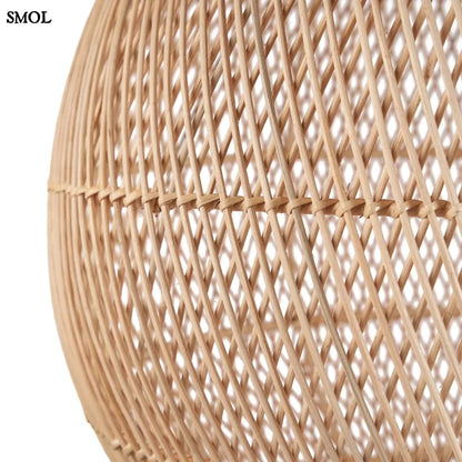 Természetes Rattan Függőlámpaernyő, ⌀30 cm | BUBBLE |SMOL - oldalról nagyítva