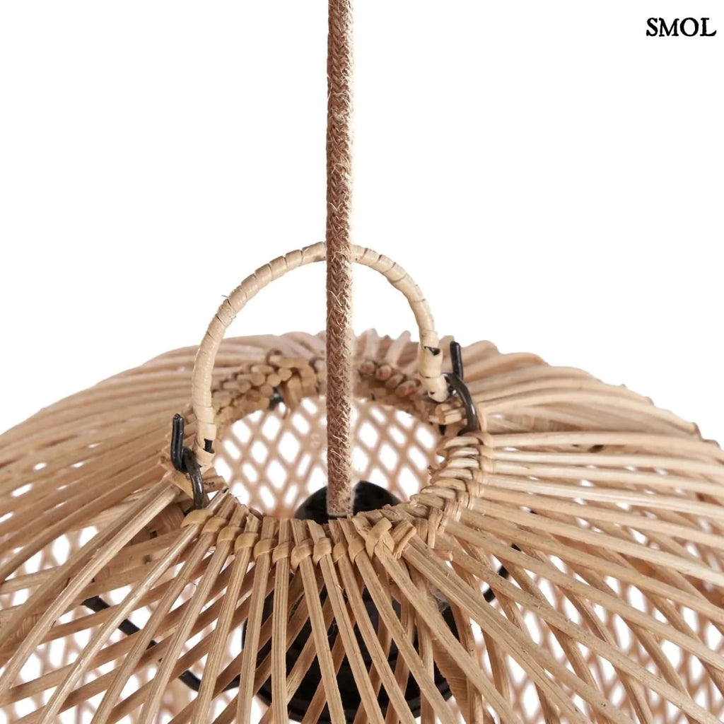 Természetes Rattan Függőlámpaernyő, ⌀30 cm | BUBBLE |SMOL - akasztó nagyítva