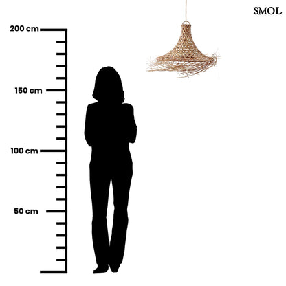 Természetes Rattan Függőlámpaernyő, 40 cm | MYKONOS | SMOL - méretarányosan