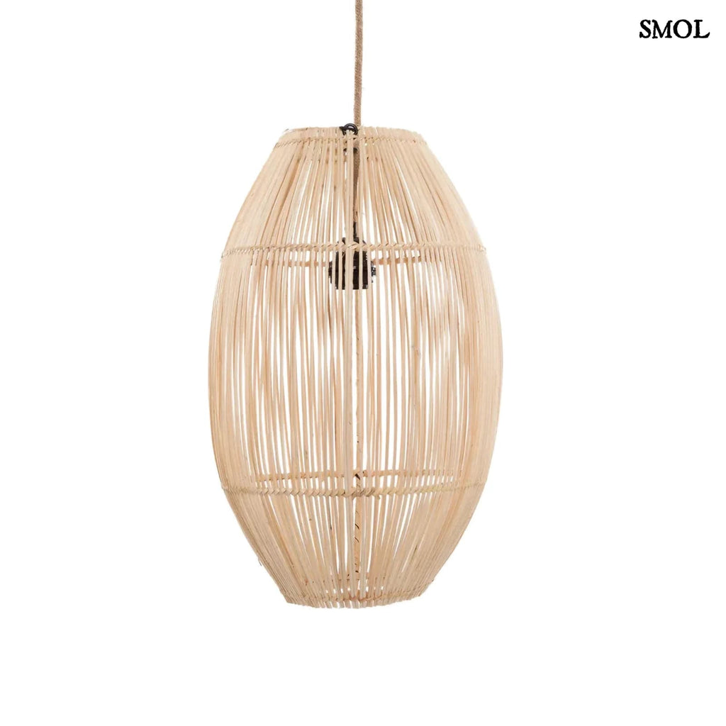 Természetes Rattan Függőlámpaernyő, 48 cm | ZURI | SMOL - fehér háttérrel