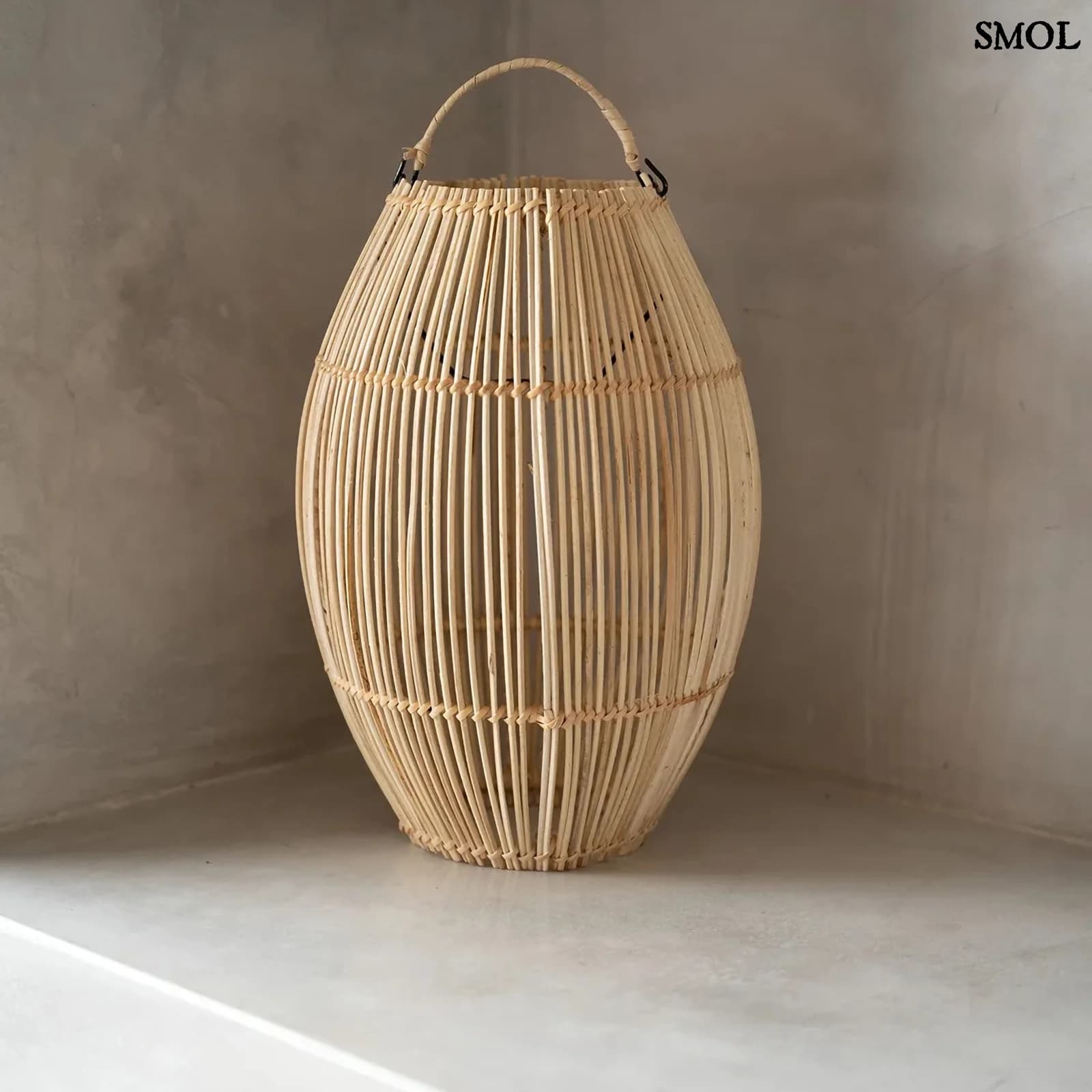 Természetes Rattan Függőlámpaernyő, 48 cm | ZURI | SMOL - sarokban