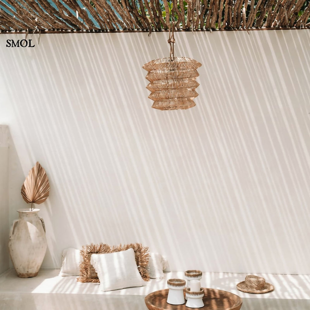 Természetes Rattan Függőlámpaernyő,49 cm | MAD MOISELLE | SMOL - teraszon
