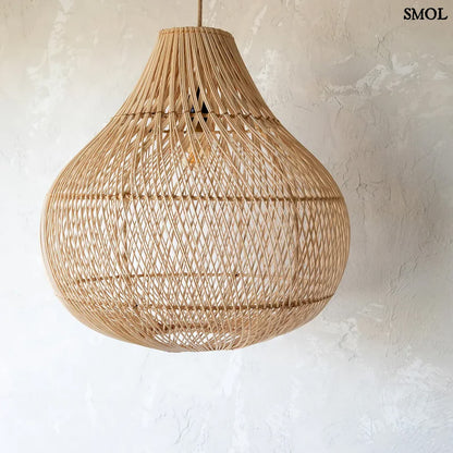 Természetes Rattan Függőlámpaernyő, 50 cm | BOTTLE | SMOL - felfüggesztve