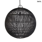 Természetes Rattan Függőlámpaernyő, ⌀50 cm | BUBBLE | SMOL - fehér háttérrel