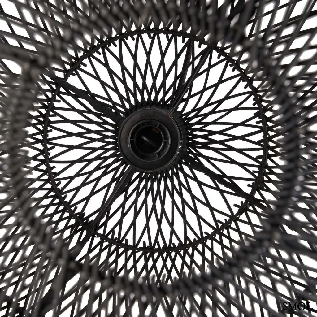 Természetes Rattan Függőlámpaernyő, ⌀50 cm | BUBBLE | SMOL - alulról nagyítva