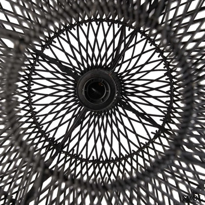 Természetes Rattan Függőlámpaernyő, ⌀50 cm | BUBBLE | SMOL - alulról nagyítva