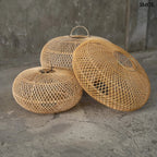 Természetes Rattan Függőlámpaernyő, 50 cm | WHOLLY | SMOL - három méretben, egymáson