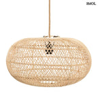 Természetes Rattan Függőlámpaernyő, 50 cm | WHOLLY | SMOL - fehér háttérrel