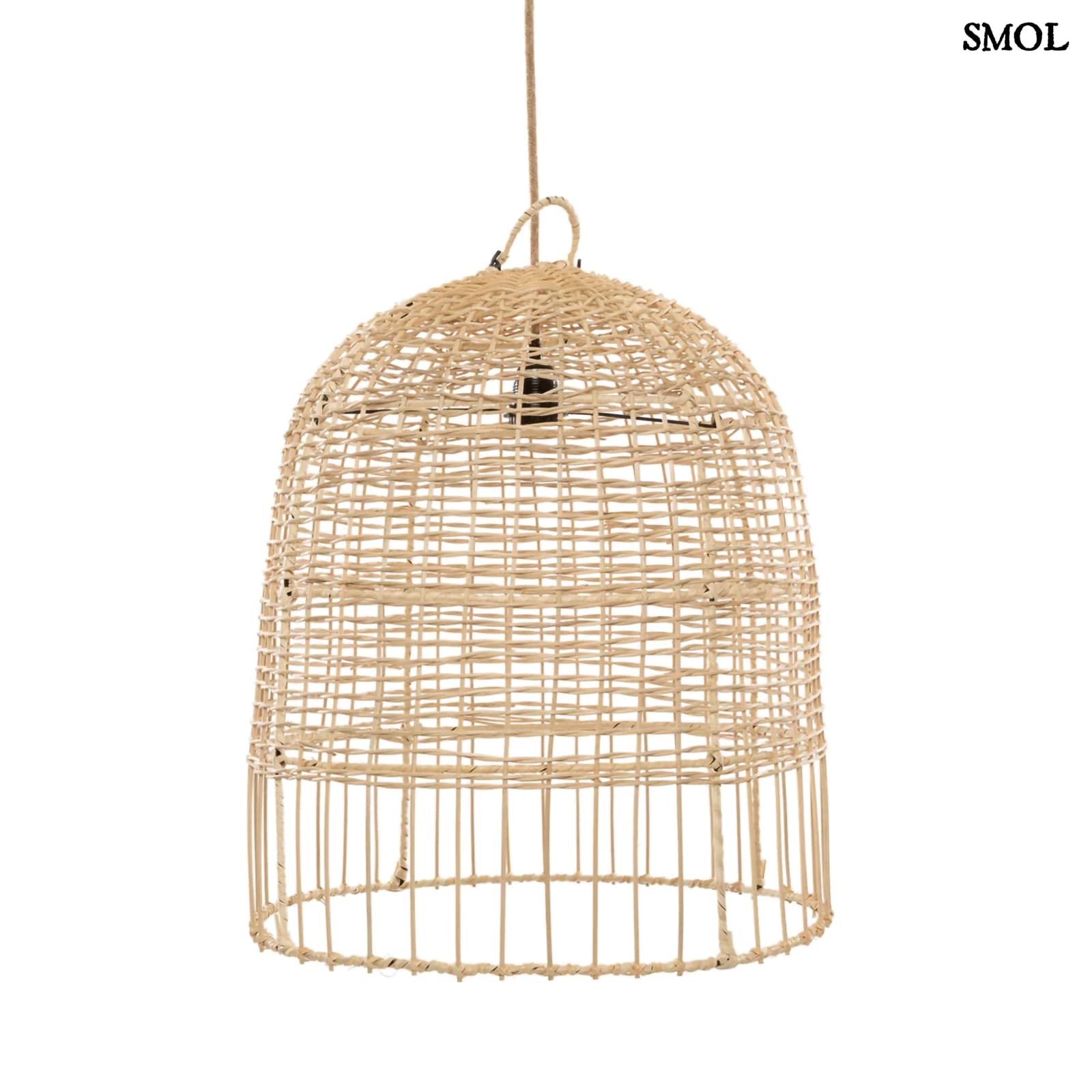 Természetes Rattan Függőlámpaernyő, 55 cm | AMALFI | SMOL - fehér háttérrel